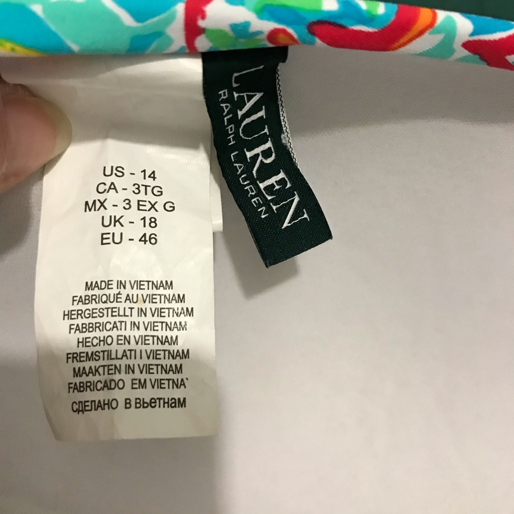 Lauren Ralph Lauren Two-piece Swimsuit Sz 12/14 - Picture 4 of 5